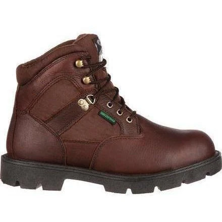 Georgia Men's Homeland 6" Waterproof Work Boot - Brown - G106 2 Georgia Men's Homeland 6" Waterproof Work Boot - Brown - G106 - Image 2