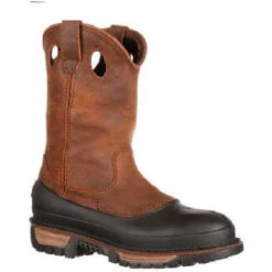 Georgia Men's Muddog Steel Toe Wellington WP Work Boot - Brown - G5594