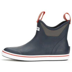 Xtratuf Men's 6" Ankle Deck Waterproof Boot - Navy / Red - 22733 -Danner Shop product 22733 NVY 2 2400x cd3ef860 d3c4 4644 8ca0 9734bd563fd9