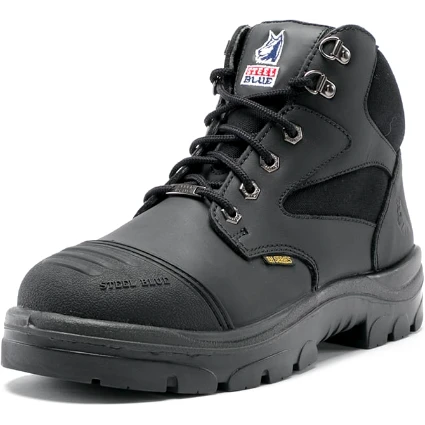 Steel Blue Men's Parkes Side Zip WP Steel Toe Hiker Work Boot - Black - 812968 3 Steel Blue Men's Parkes Side Zip WP Steel Toe Hiker Work Boot - Black - 812968 - Image 3