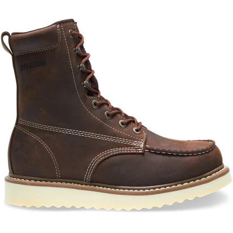 Wolverine Men's Loader 8" Wedge Work Boot - Brown - W10741 2 Wolverine Men's Loader 8" Wedge Work Boot - Brown - W10741 - Image 2