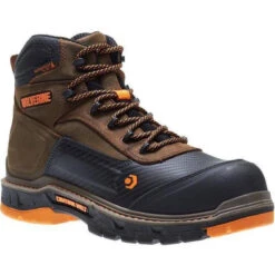 Wolverine Men's Overpass Safety Toe 6" WP Work Boot - Brown - W10717 -Danner Shop wolverine mens overpass safety toe 6 wp work boot brown w10717 5